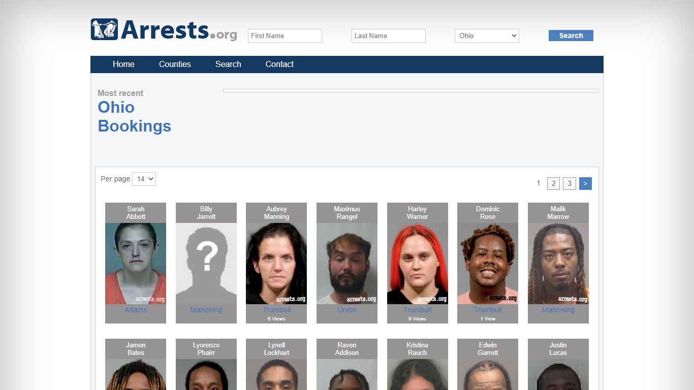 Ohio Arrests and Inmate Search