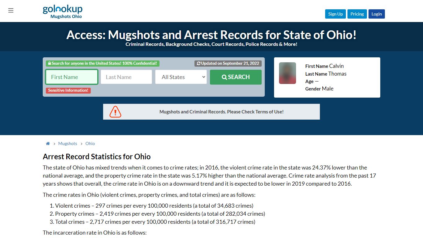 Mugshots Ohio, Ohio Mugshots, Ohio Arrest Records - GoLookUp